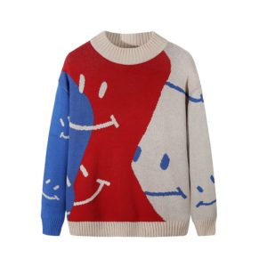 Custom Smiley Face Knit Sweater