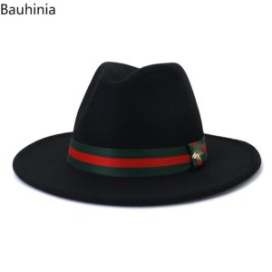 Fedora Hat green and red hatband