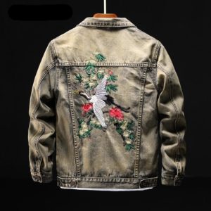 Manchurian Crane Denim Jacket